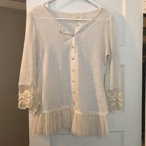 A’reve long sleeve laced cuffed shirt